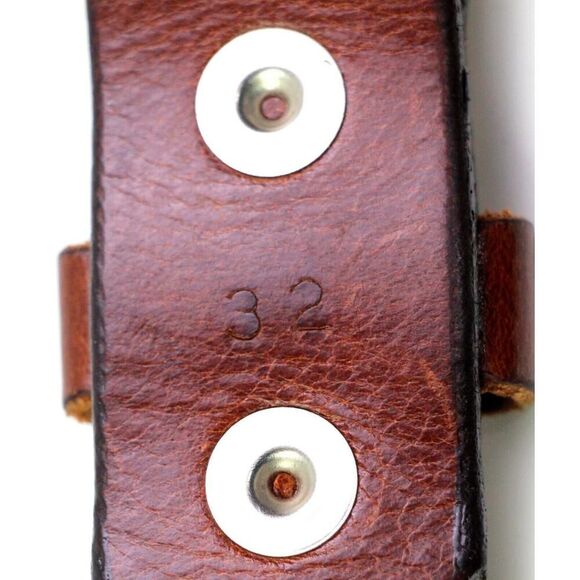 CLASSIC BROWN GENUINE LEATHER 1 1/8"Wd CASUAL DRESS WOMEN'S BELT Sz M/32 (I57 - Picture 13 of 13